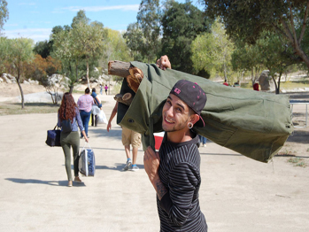 Cargando el equipaje